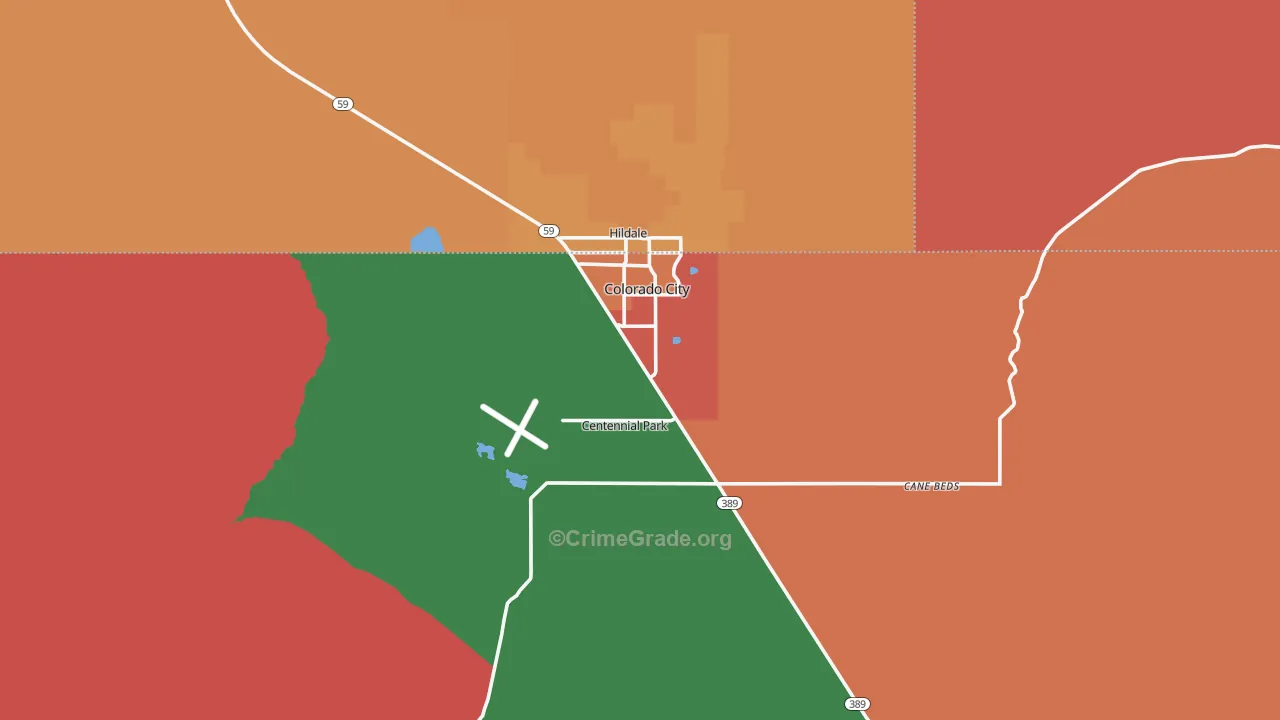 Colorado City, AZ Map of Assault Rates