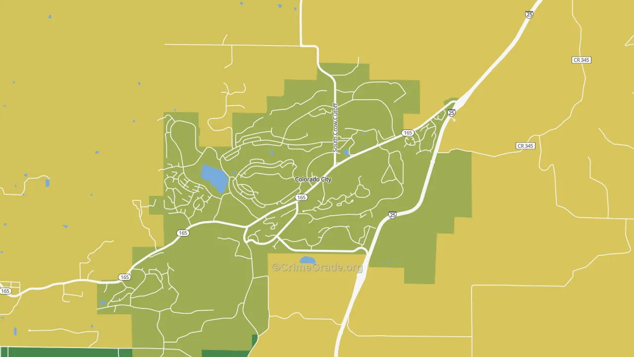 Colorado City, CO Map of Assault Rates