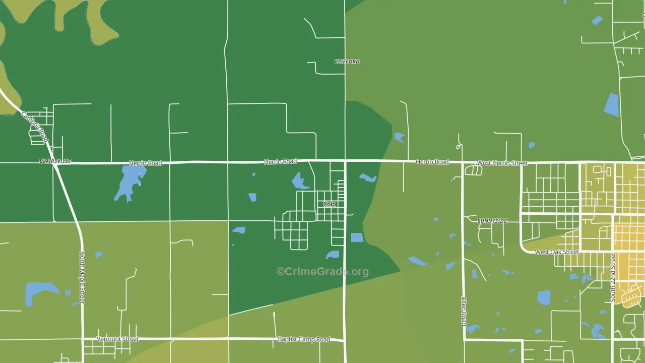 Colp, IL Map of Assault Rates