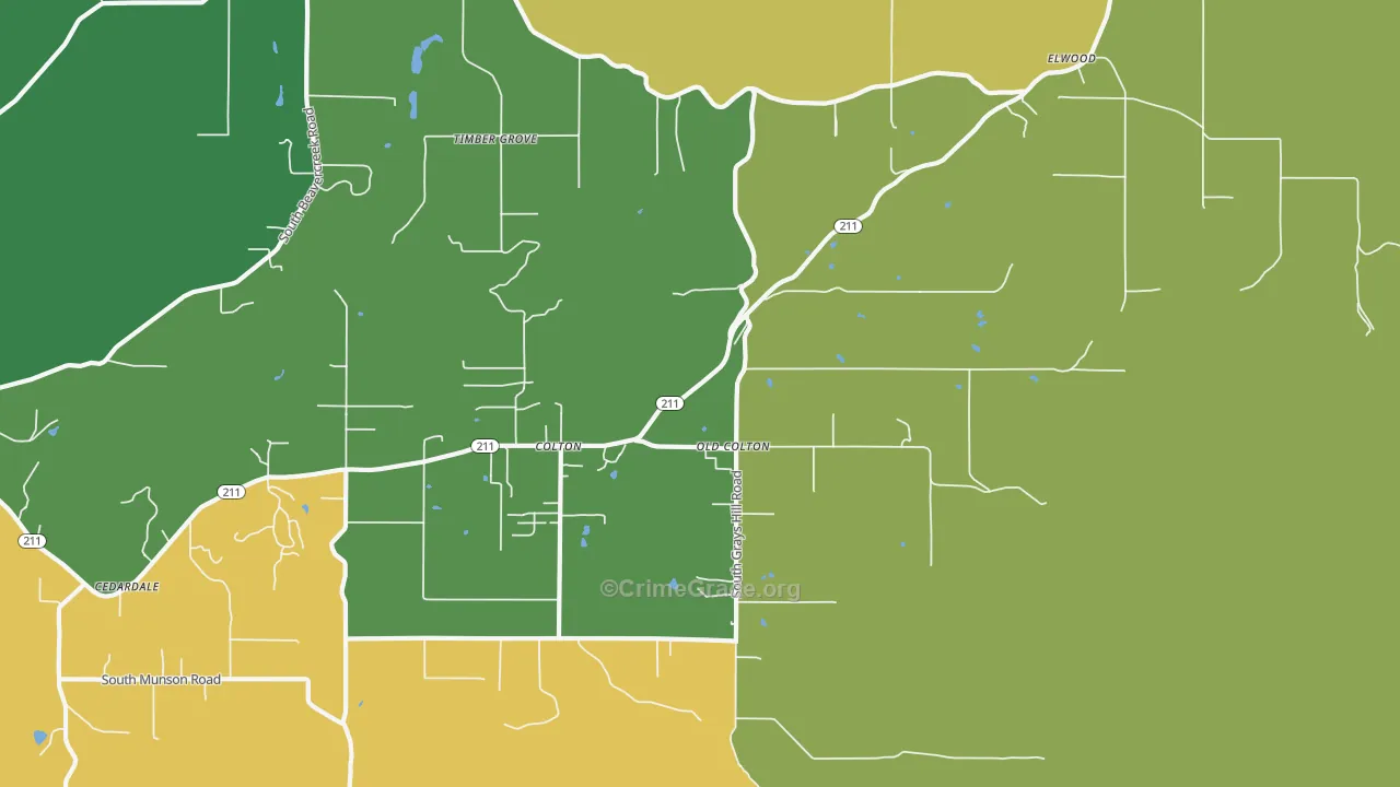 Colton, OR Map of Assault Rates