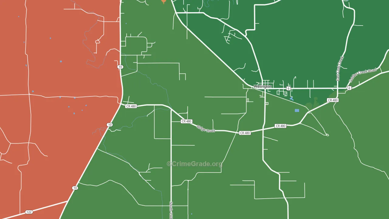 Columbia, UT Map of Assault Rates