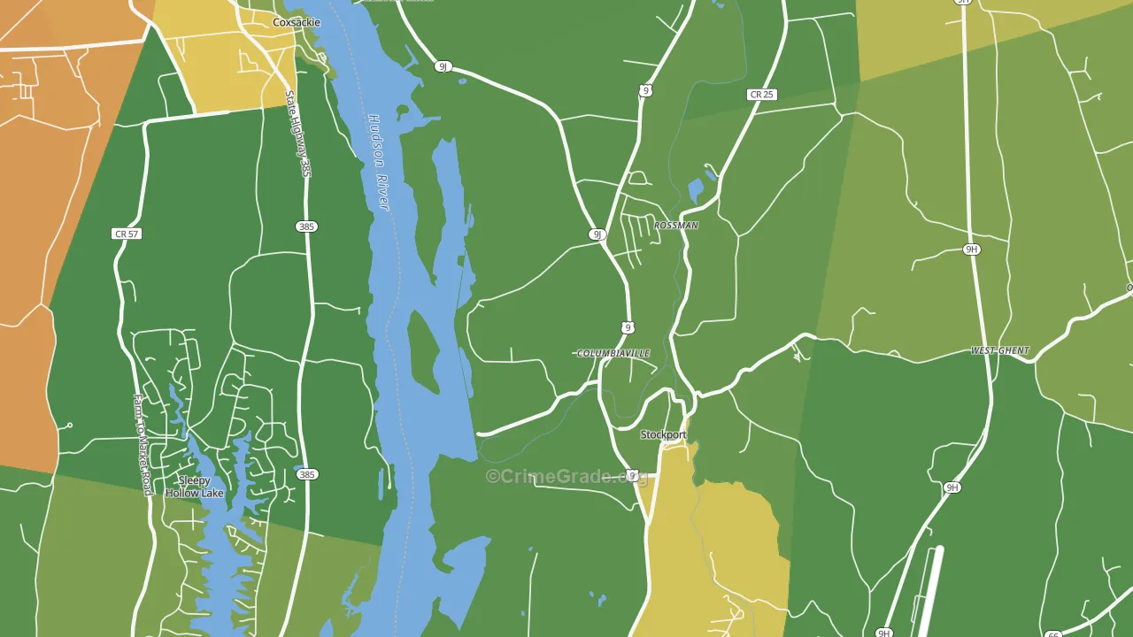 Columbiaville, NY Map of Assault Rates