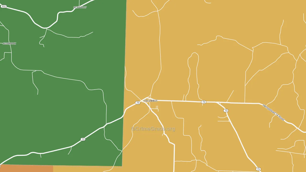 Columbus, AR Map of Assault Rates