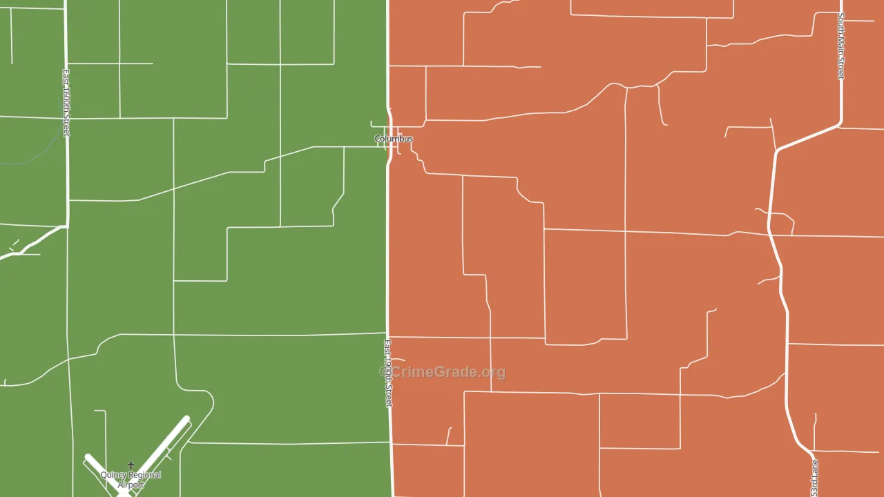 Columbus, IL Map of Assault Rates