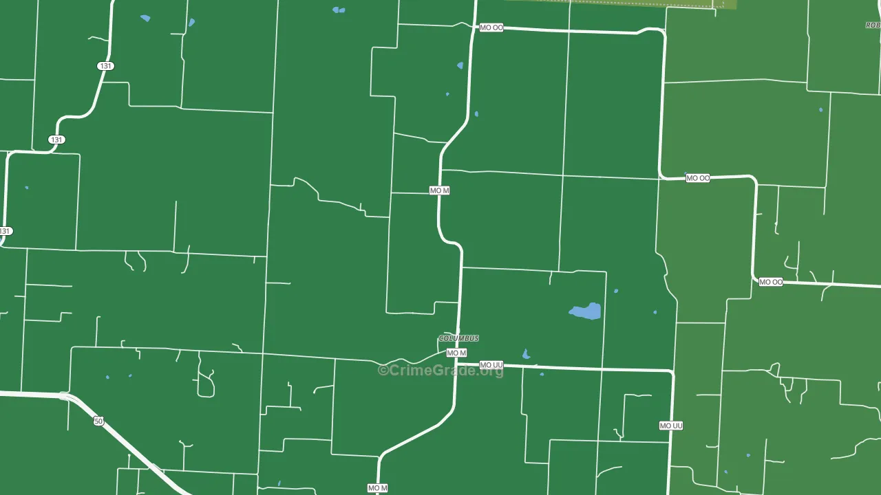 Columbus, MO Map of Assault Rates