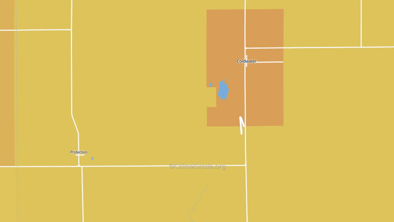 Comanche County, KS Map of Assault Rates