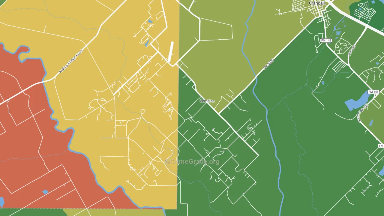 Combine, TX Map of Assault Rates