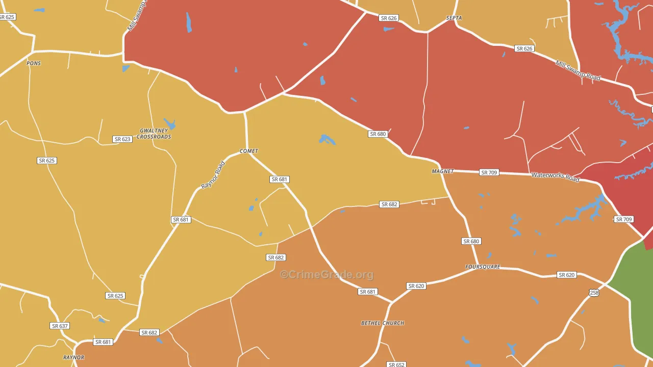 Comet, VA Map of Assault Rates