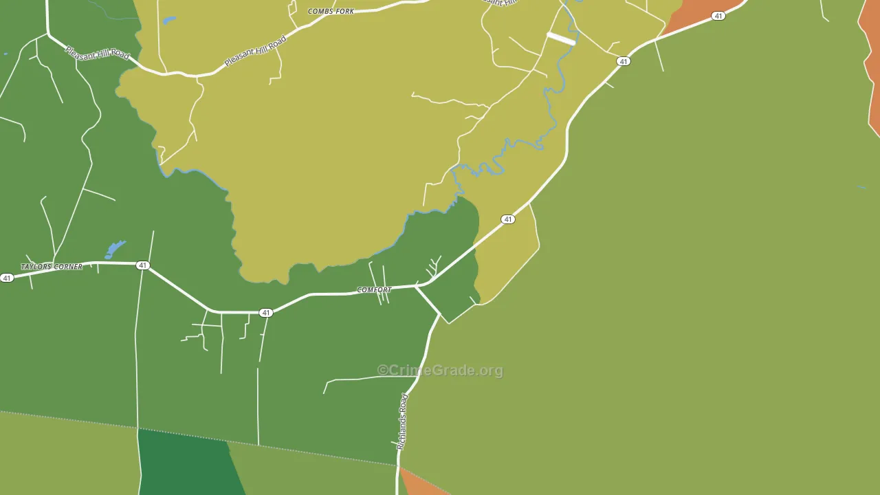 Comfort, NC Map of Assault Rates