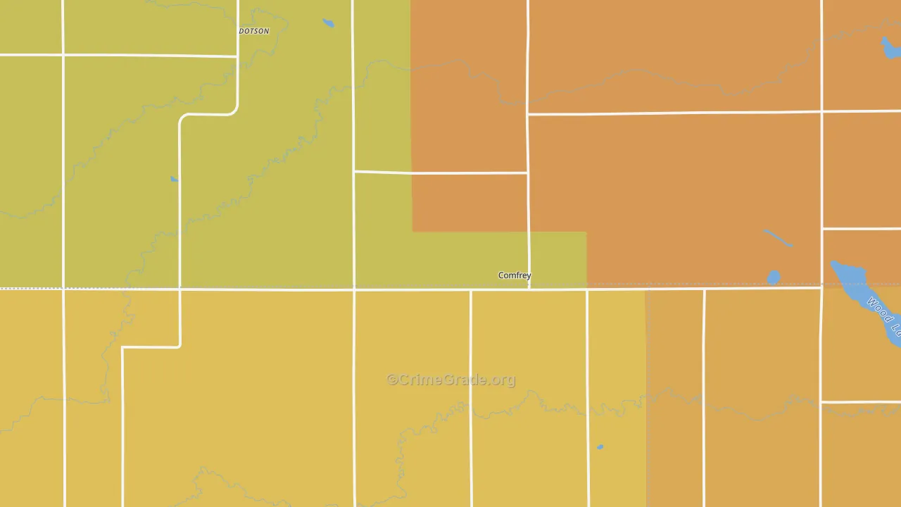 Comfrey, MN Map of Assault Rates