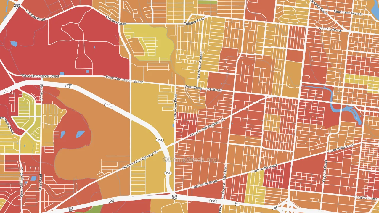 Community Workers Council, San Antonio, TX Map of Assault Rates