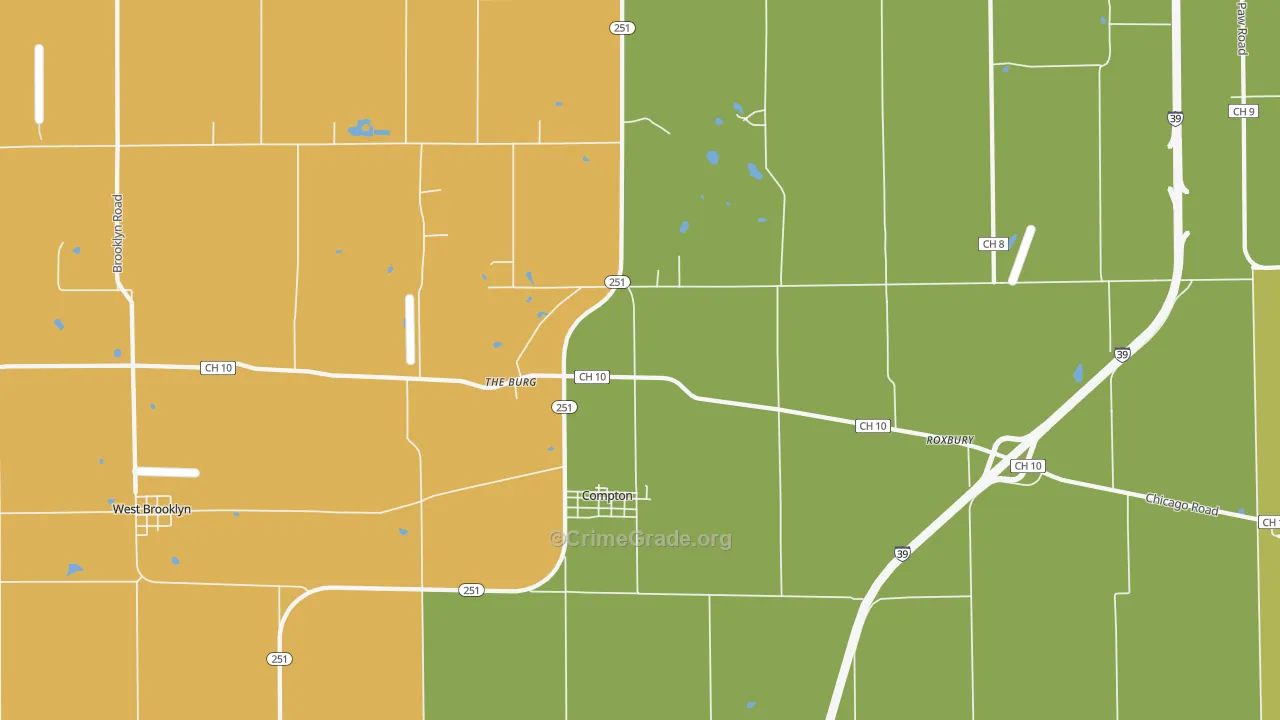 Compton, IL Map of Assault Rates