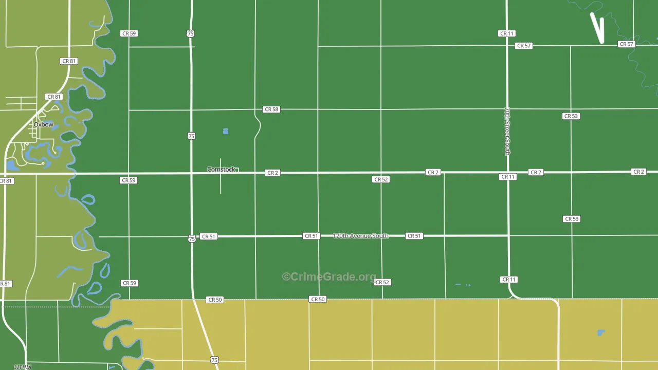 Comstock, MN Map of Assault Rates