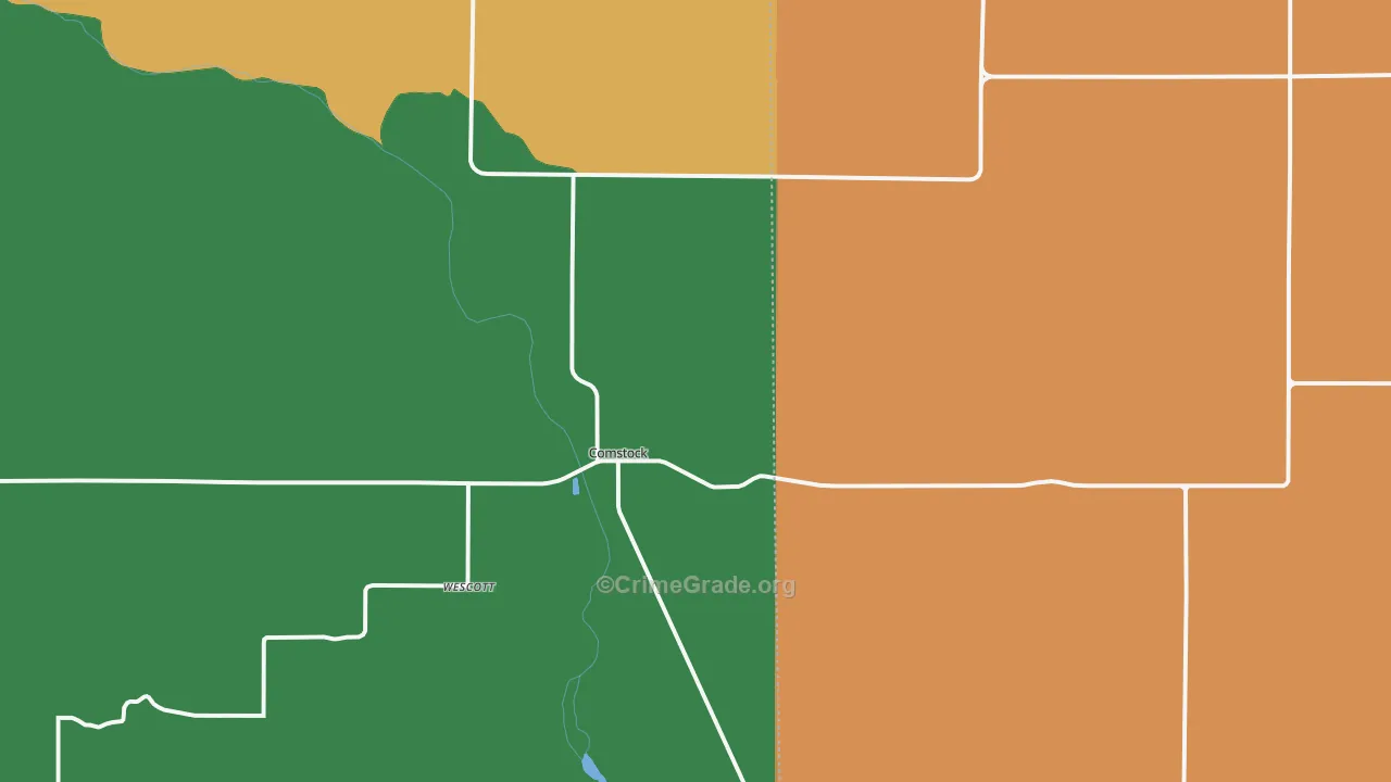 Comstock, NE Map of Assault Rates