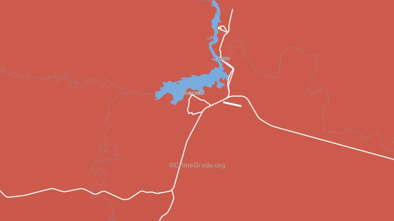 Conchas Dam, NM Map of Assault Rates