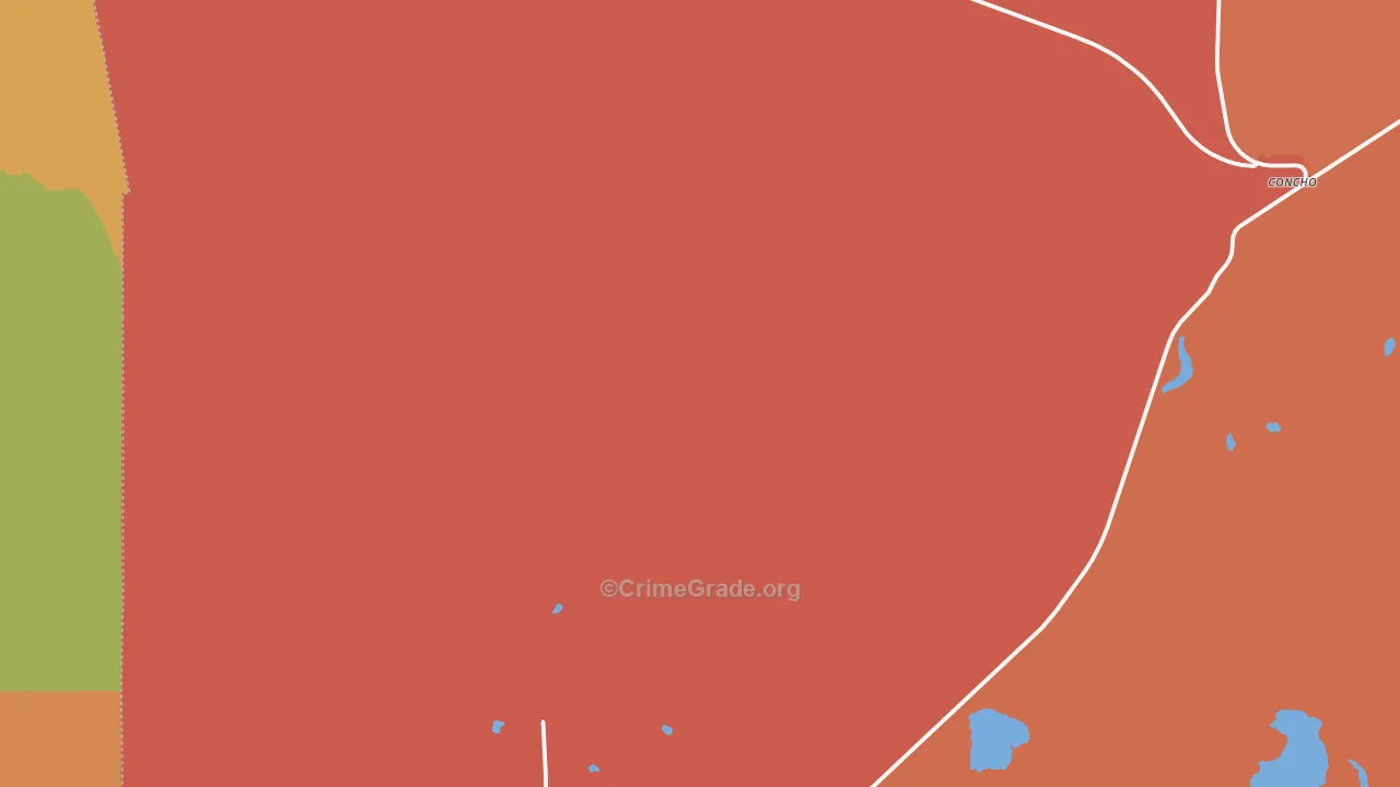 Concho, AZ Map of Assault Rates