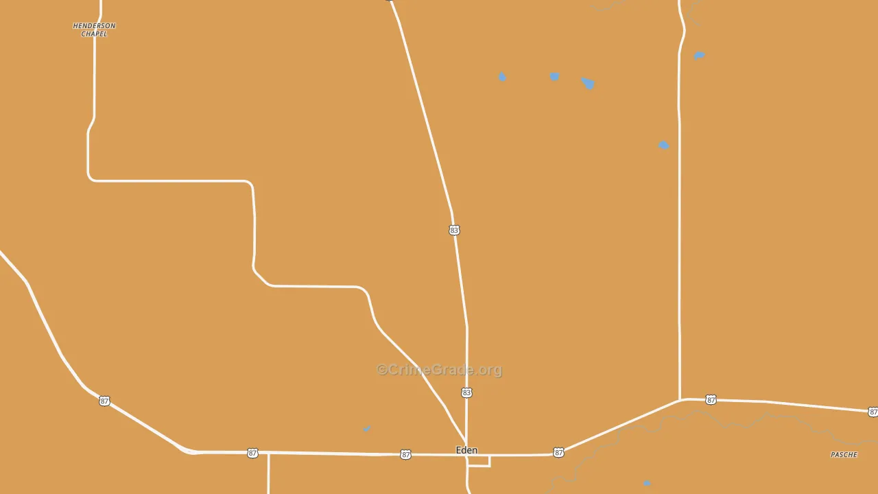 Concho County, TX Map of Assault Rates