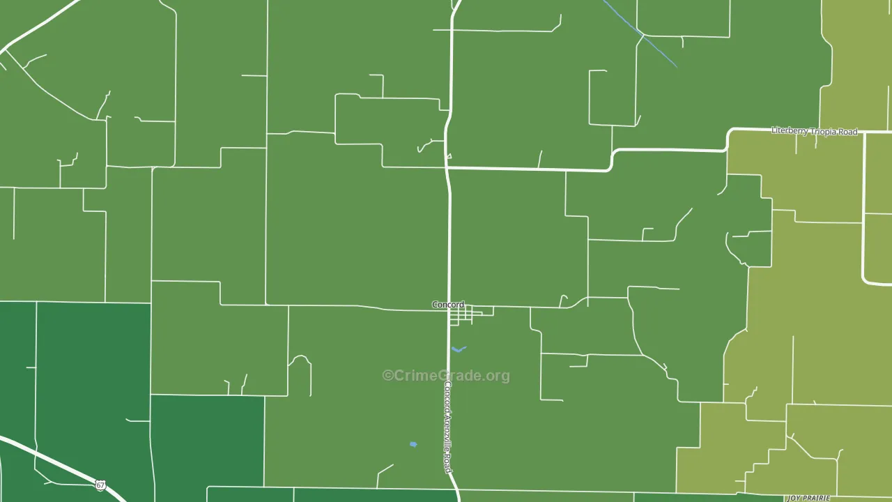 Concord, IL Map of Assault Rates