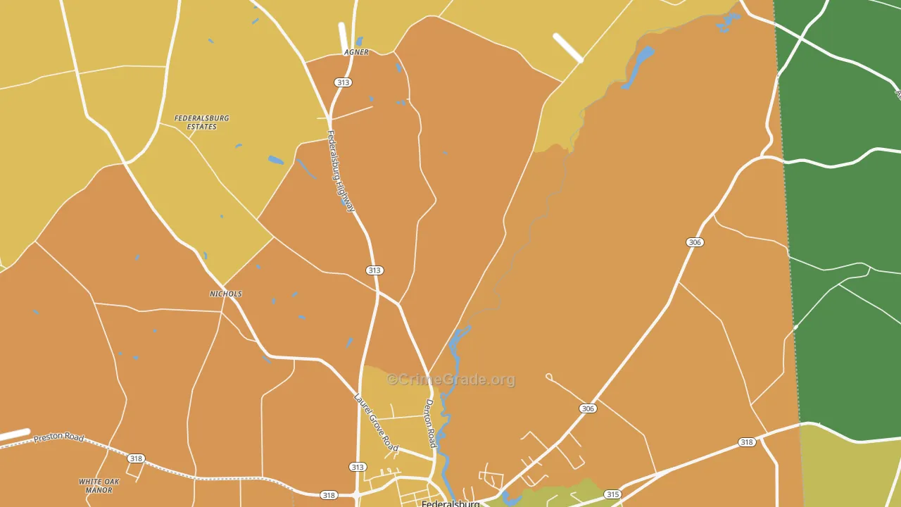 Concord, MD Map of Assault Rates
