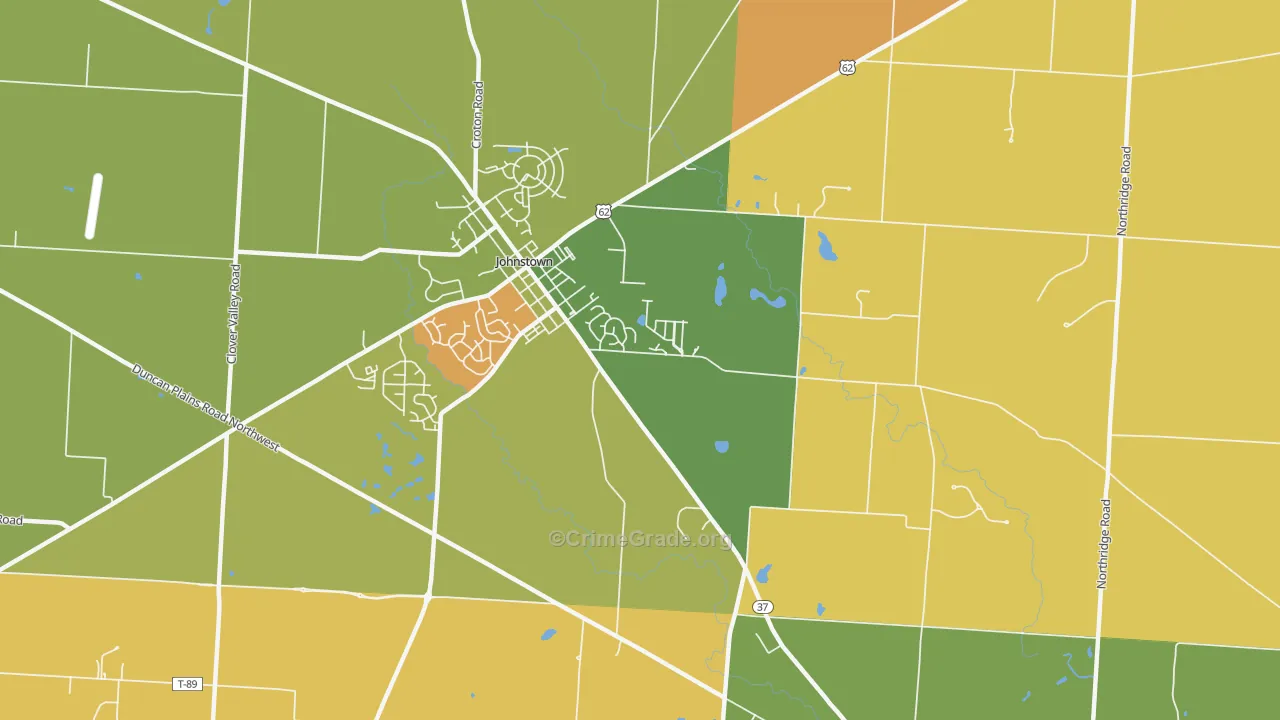 Concord, OH Map of Assault Rates