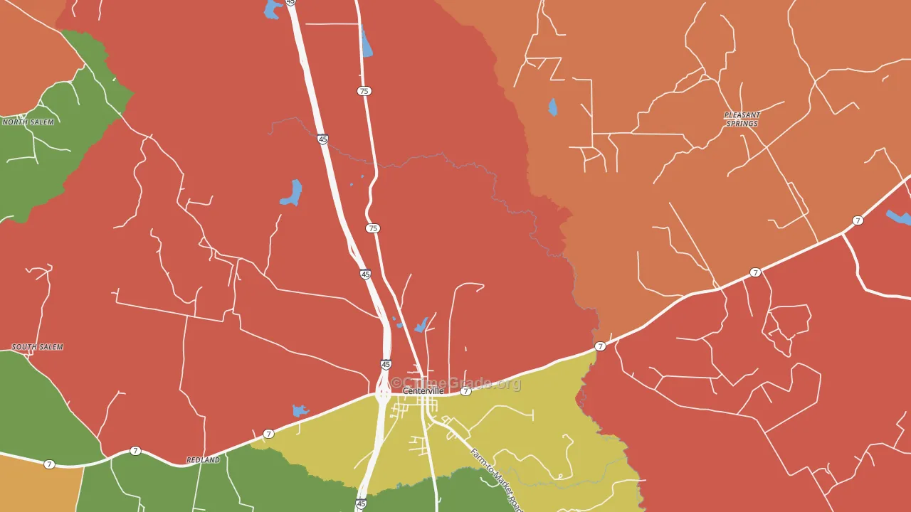 Concord, TX Map of Assault Rates