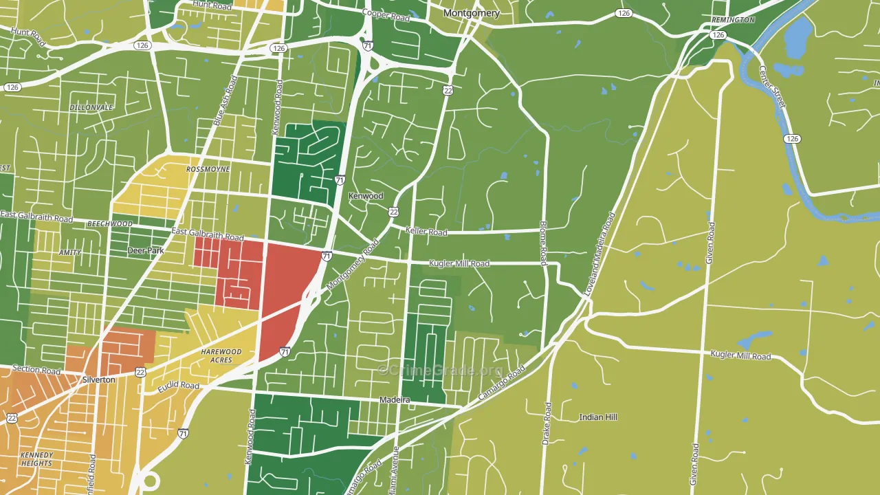 Concorde Hills, OH Map of Assault Rates
