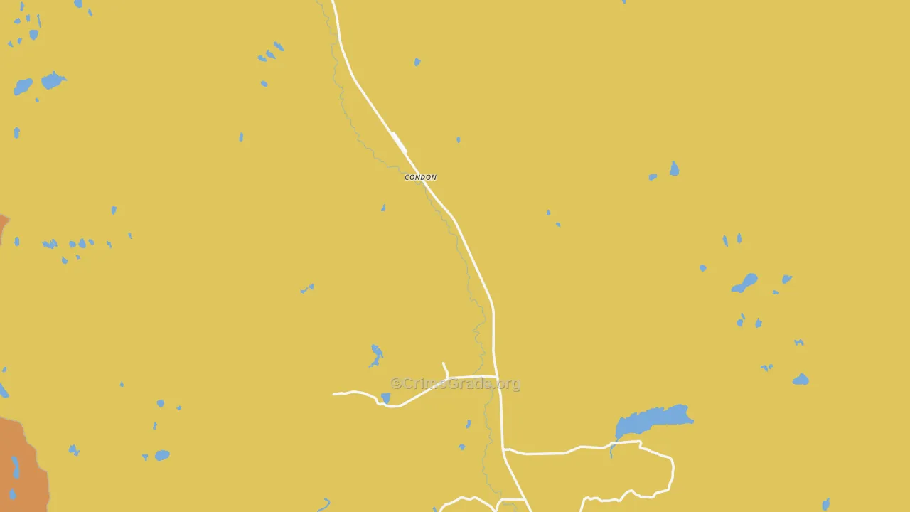 Condon, MT Map of Assault Rates