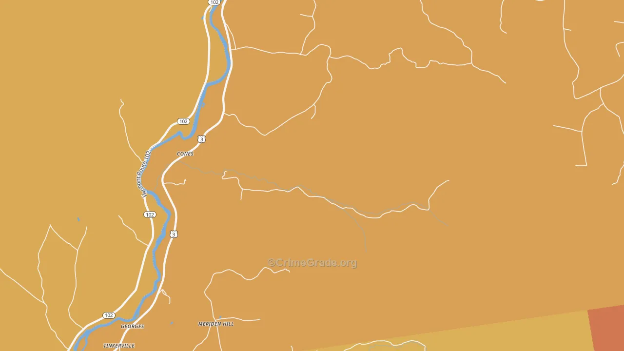Cones, NH Map of Assault Rates