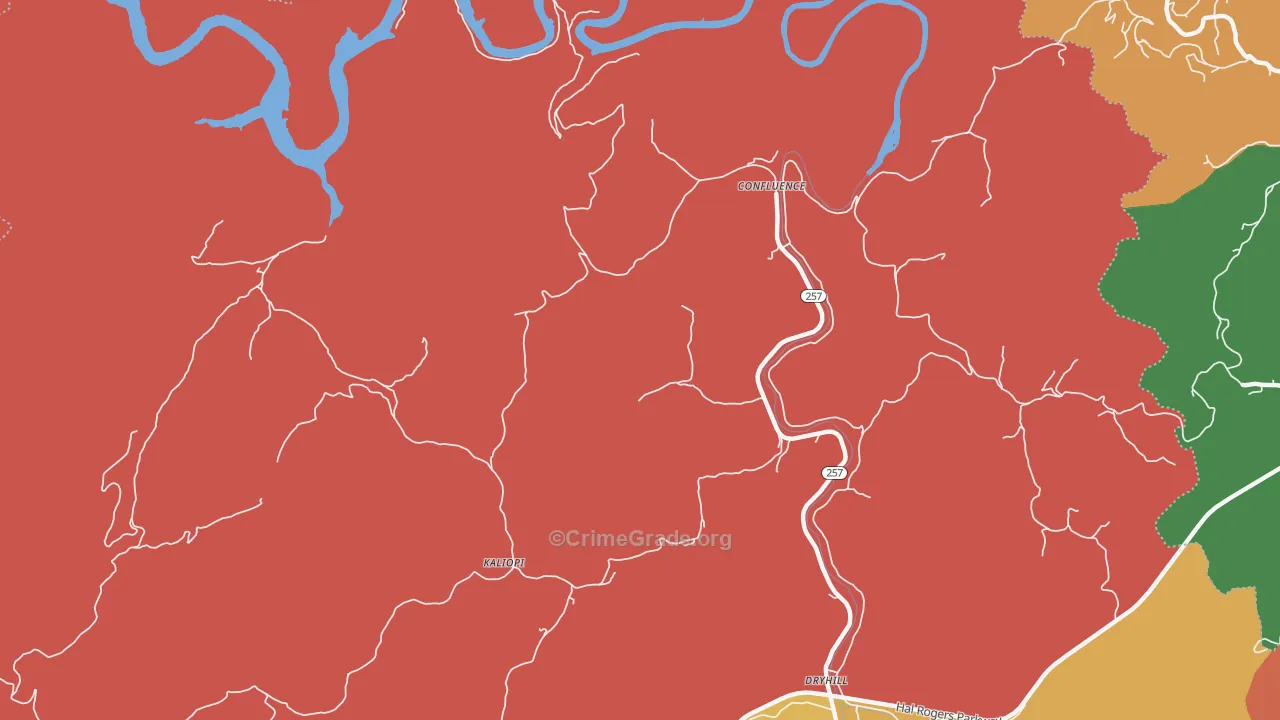 Confluence, KY Map of Assault Rates