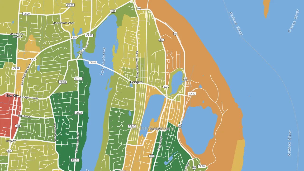 Congers, NY Map of Assault Rates