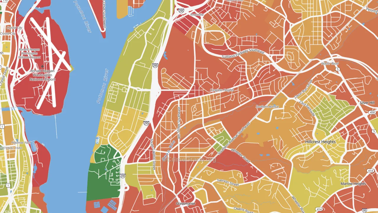 Congress Heights, Washington, DC Map of Assault Rates