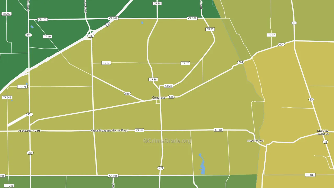 Congress, OH Map of Assault Rates
