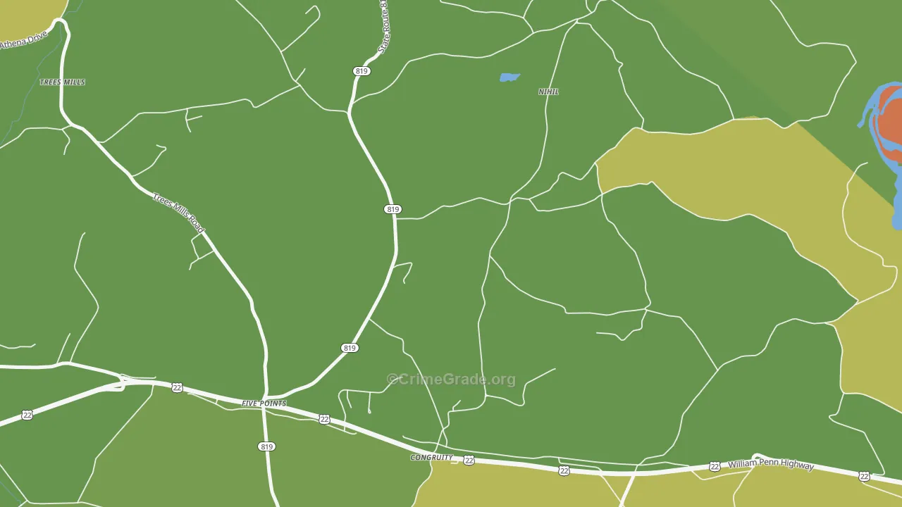 Congruity, PA Map of Assault Rates