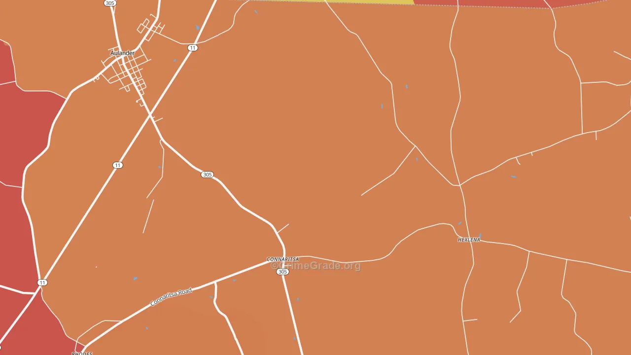 Connaritsa, NC Map of Assault Rates