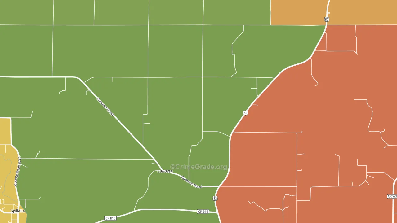 Conover, IA Map of Assault Rates