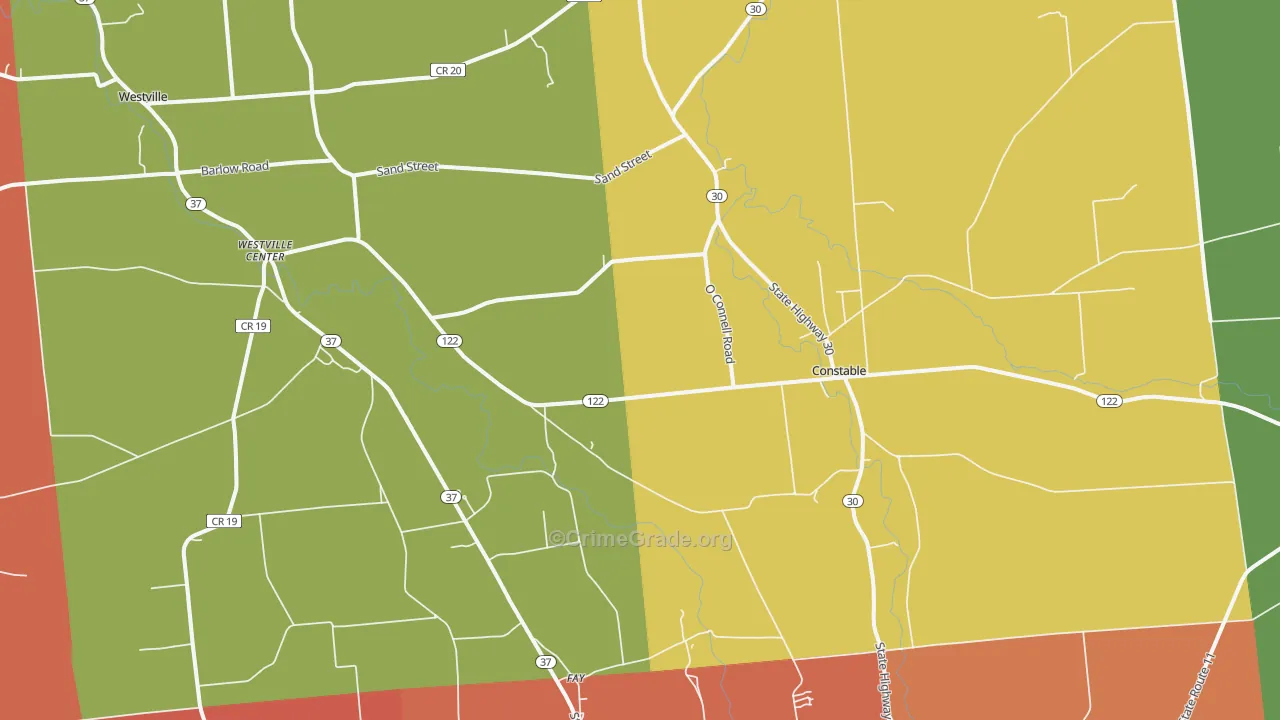 Constable, NY Map of Assault Rates