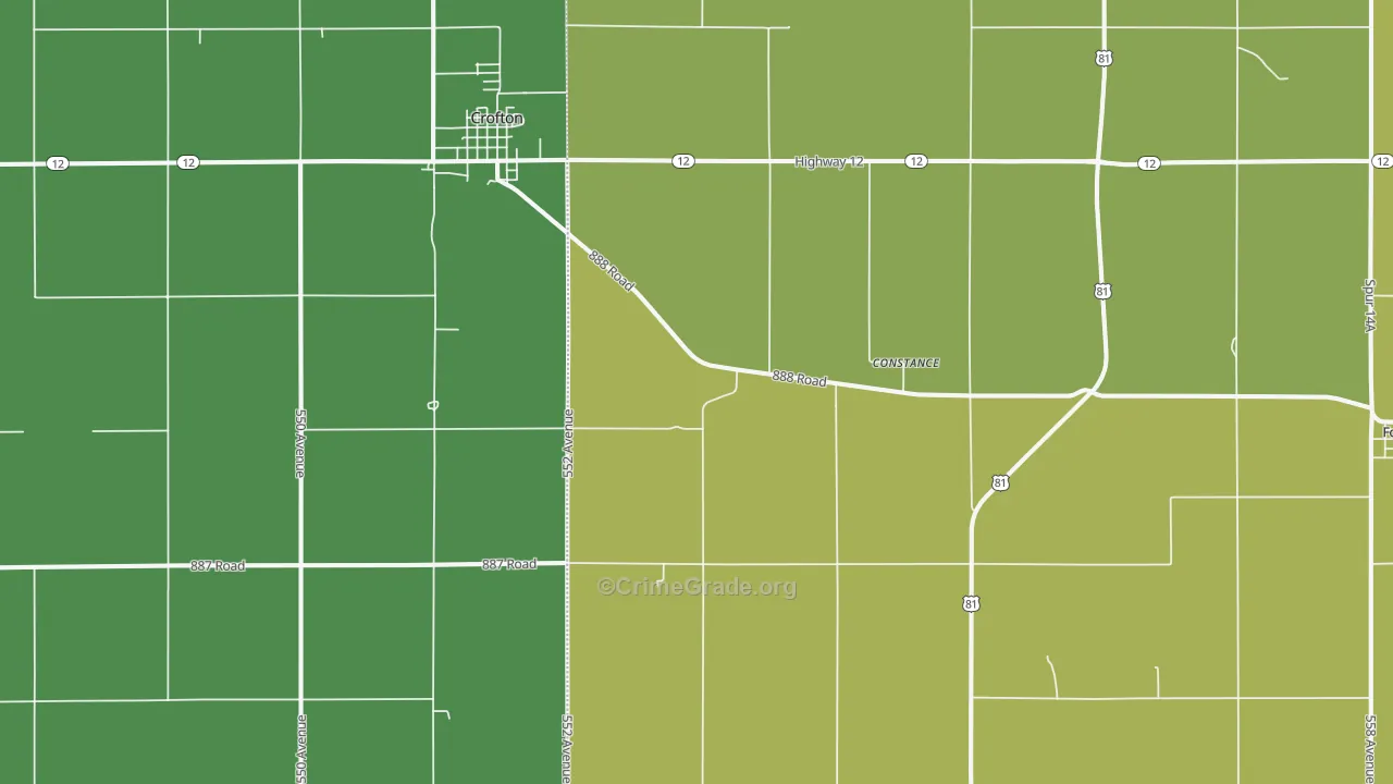 Constance, NE Map of Assault Rates
