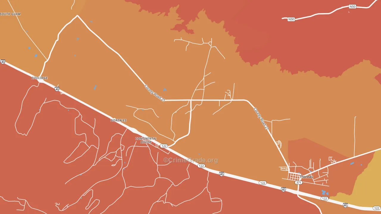 Continental Divide, NM Map of Assault Rates