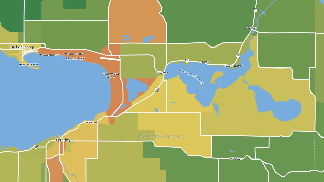 Conway, MI Map of Assault Rates