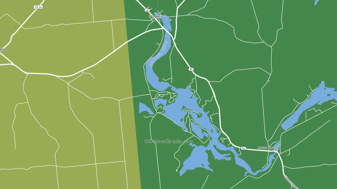 Cook Corners, NY Map of Assault Rates