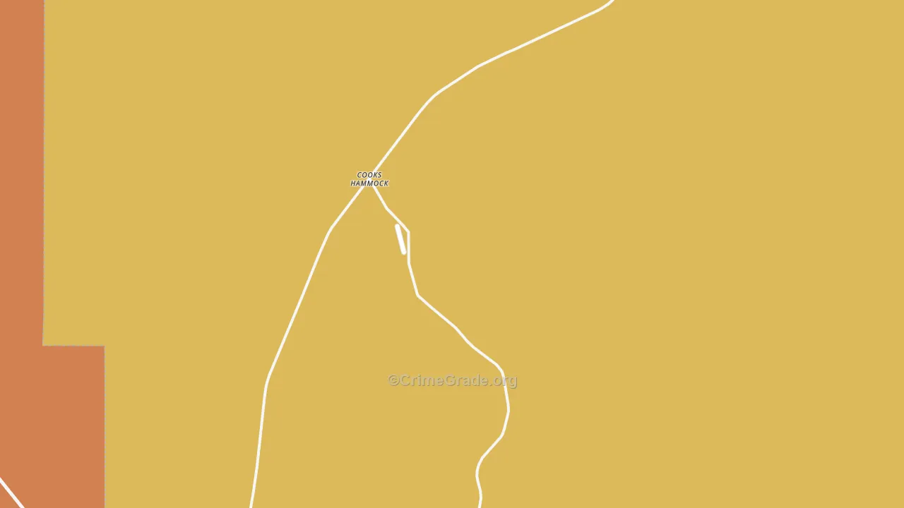 Cooks Hammock, FL Map of Assault Rates