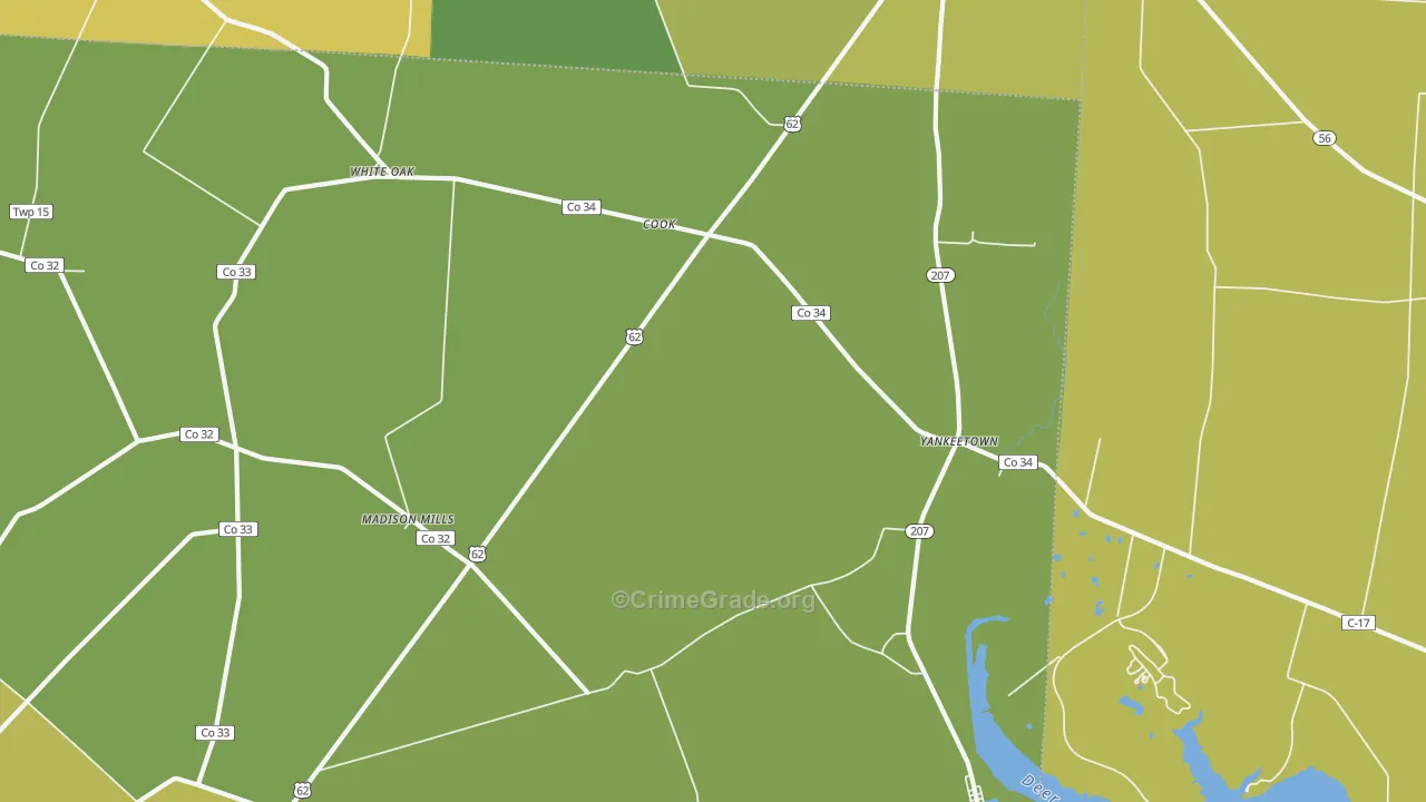 Cooks, OH Map of Assault Rates