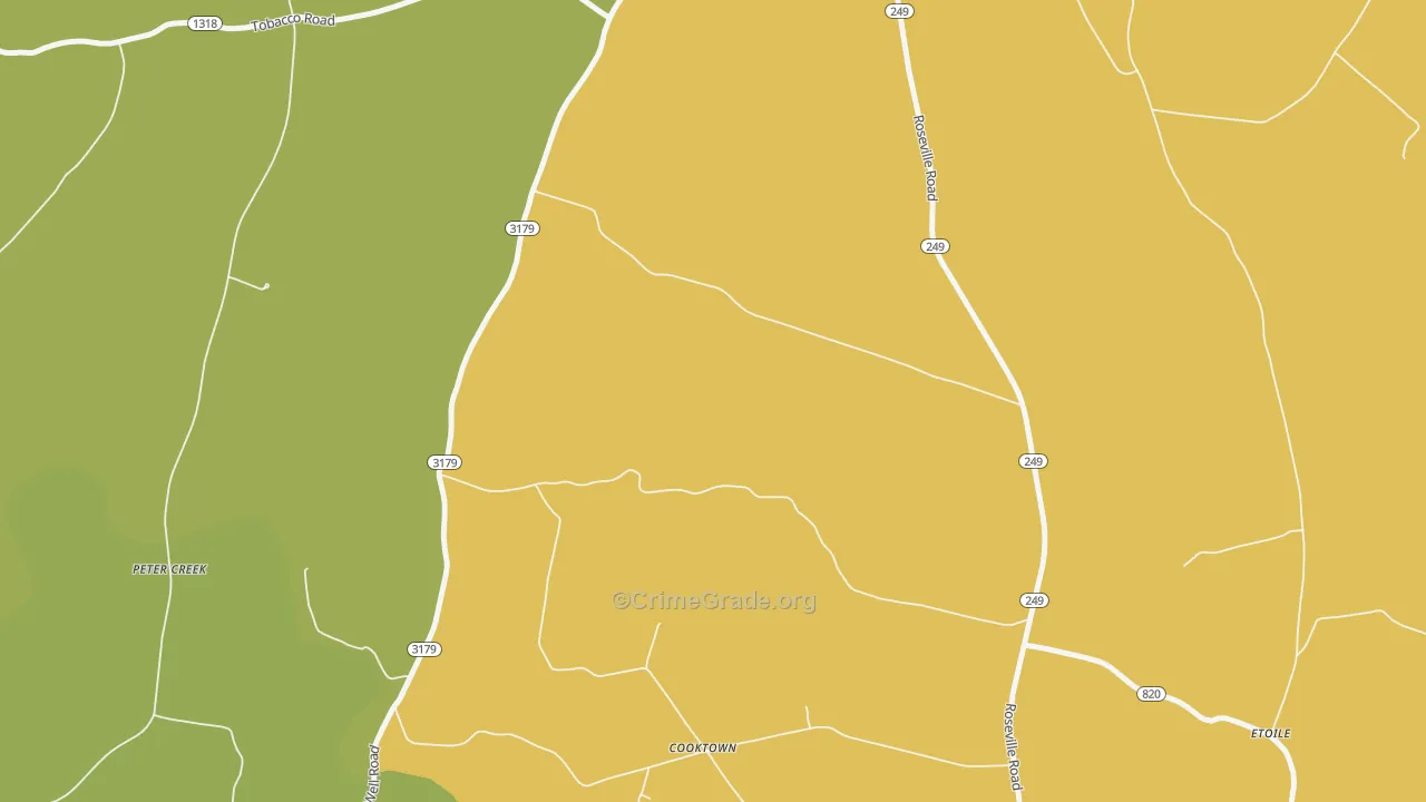 Cooktown, KY Map of Assault Rates