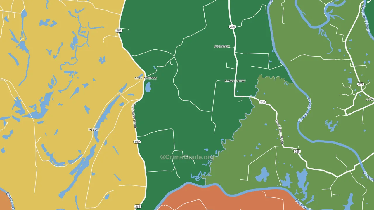 Cool Springs, KY Map of Assault Rates