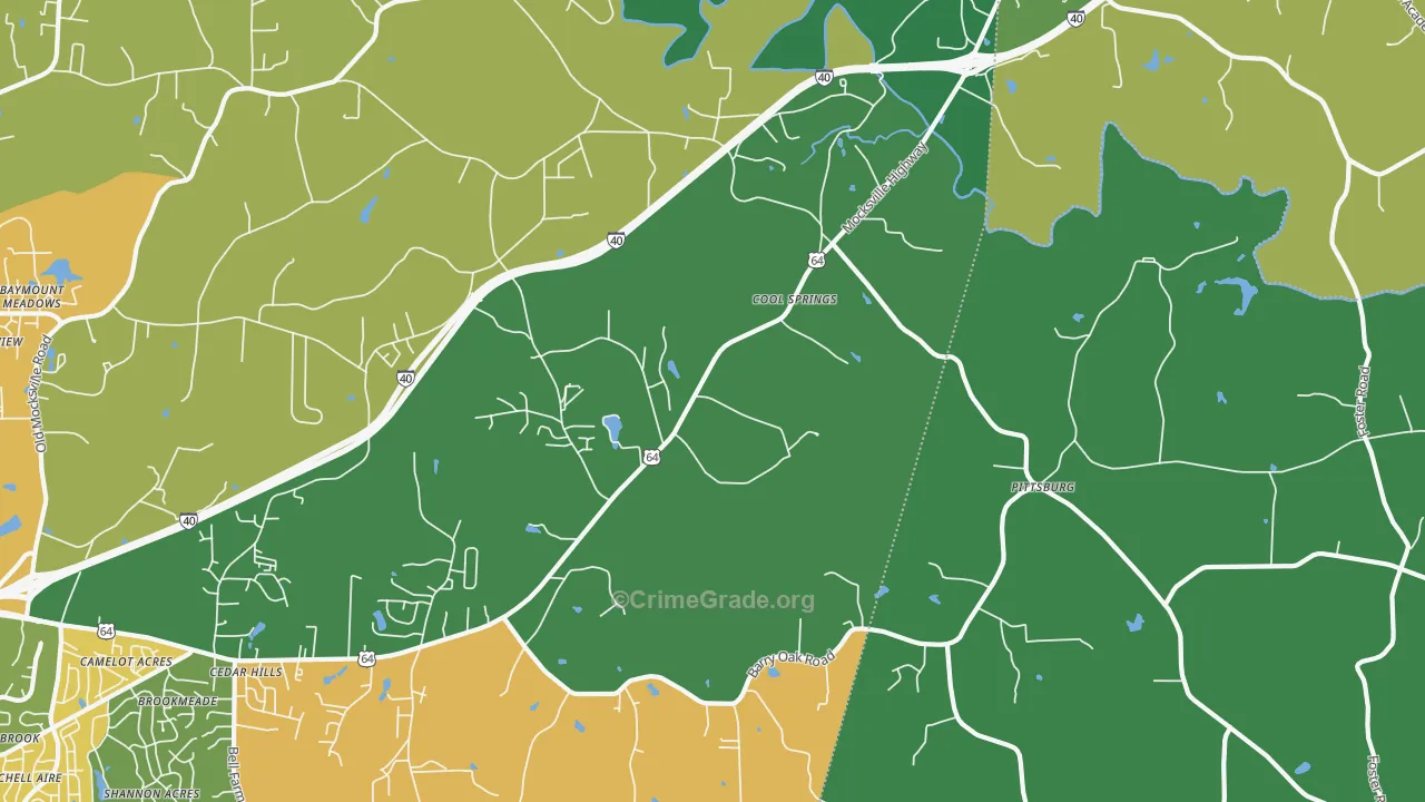 Cool Springs, NC Map of Assault Rates