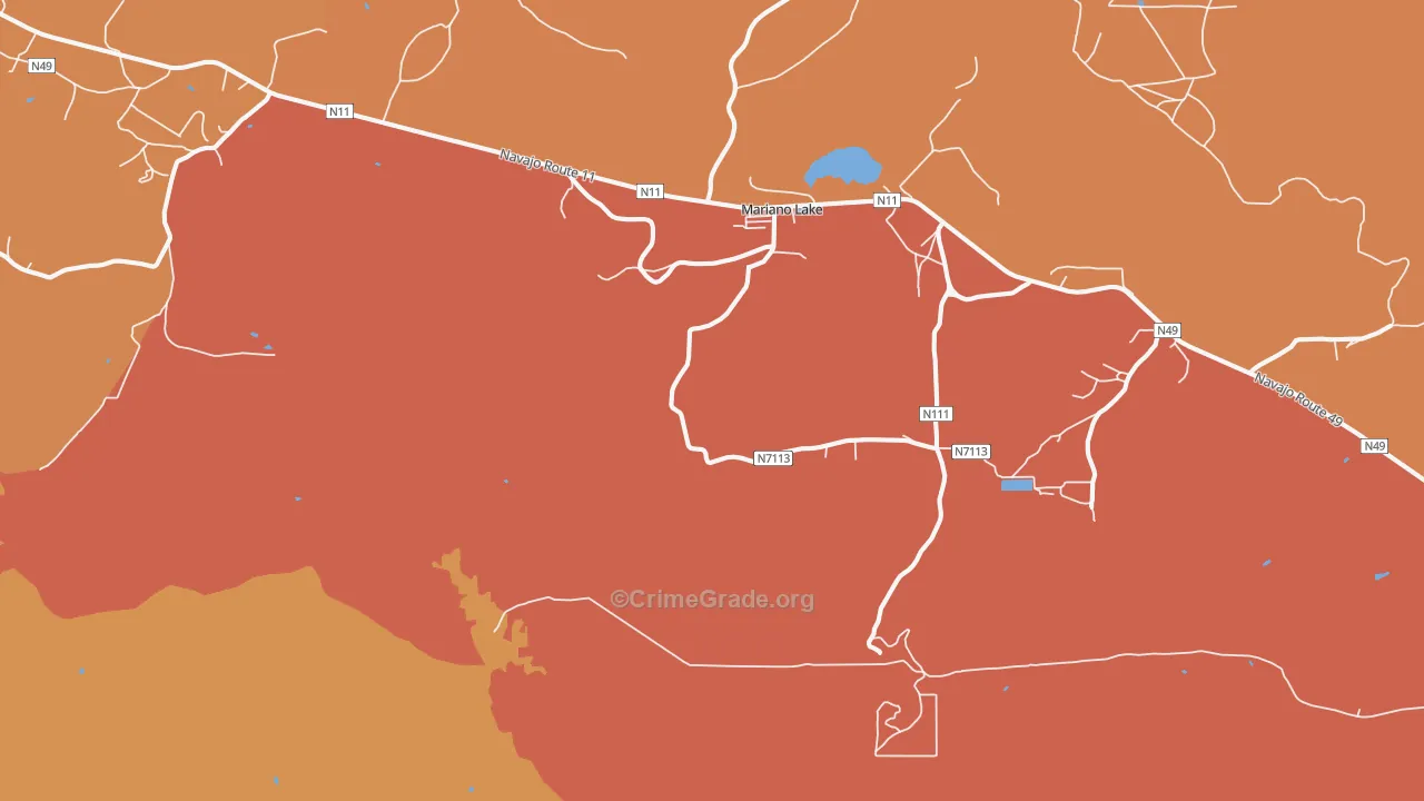 Coolidge, NM Map of Assault Rates