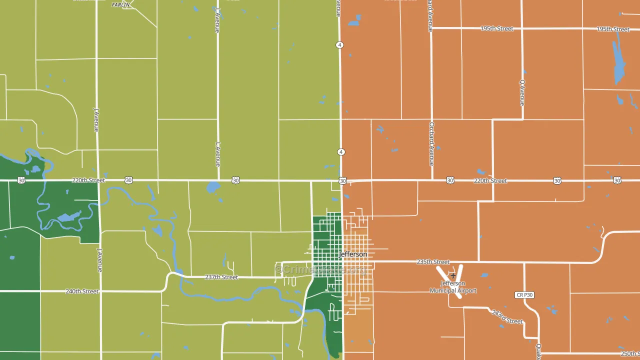Cooper, IA Map of Assault Rates