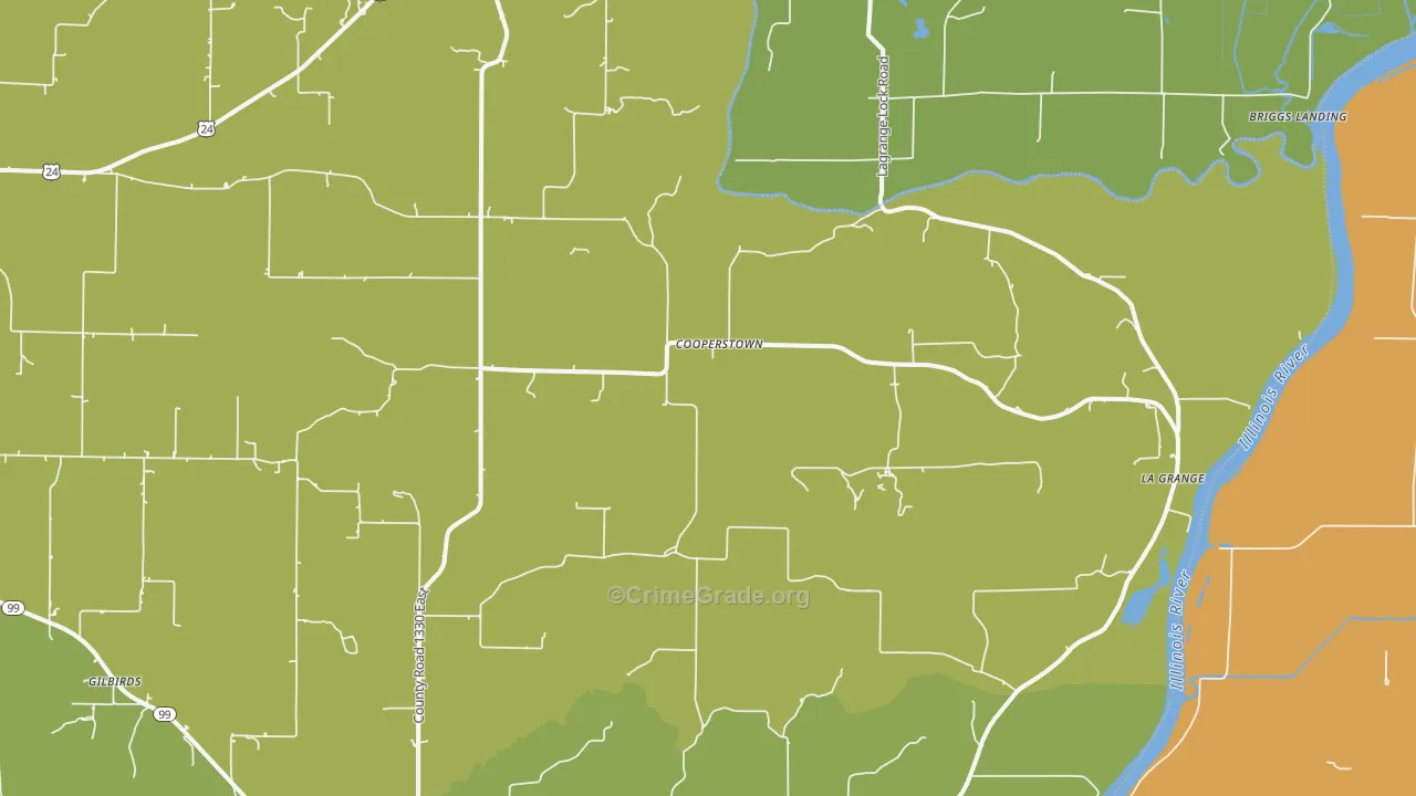 Cooperstown, IL Map of Assault Rates