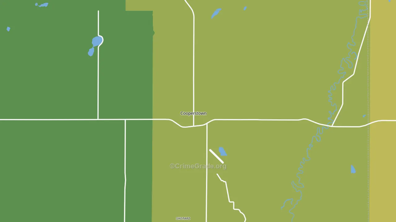 Cooperstown, ND Map of Assault Rates
