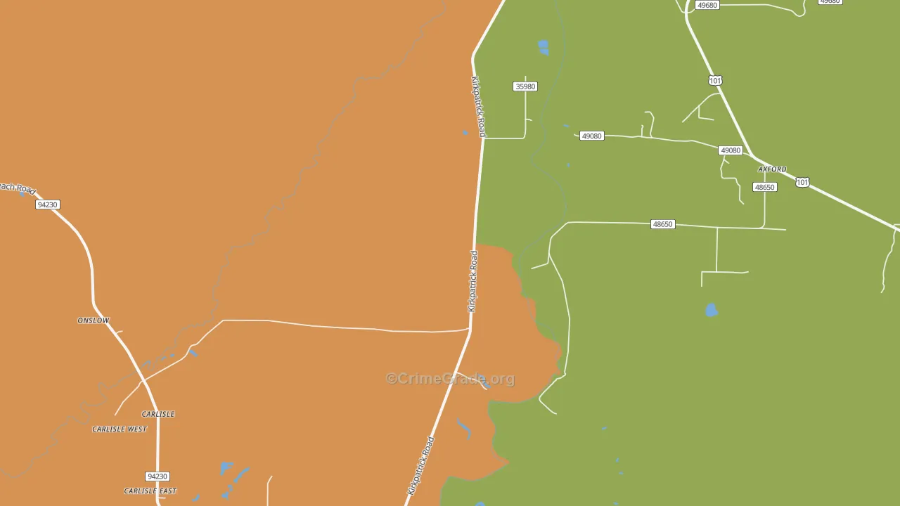 Copalis Crossing, WA Map of Assault Rates